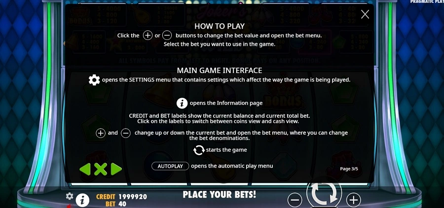 Joker Jewels Demo beneficios